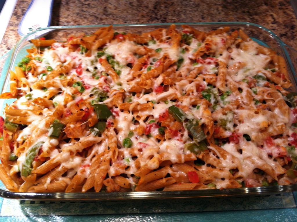 Simply Sweet {and Savory} Baked Ziti with Chicken Sausage