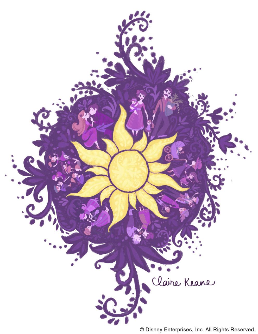 tangled concept art claire keane