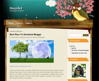 Scarlett Blogger Template
