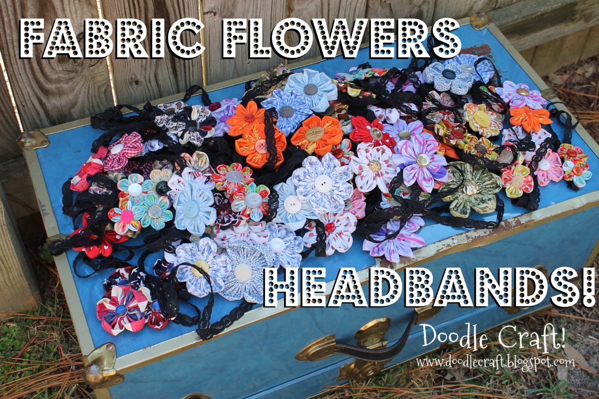 Doodlecraft Fabric Flower Headbands!