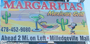 MARGARITAS, Margaritas Mexican Grill Restaurant,Billboard Ad Sign, (margaritas margaritas mexican grill restaurant cmilledgeville georgia mall billboard sign mexican food)