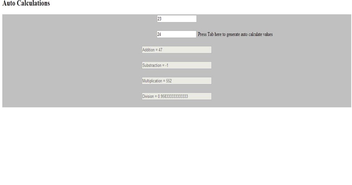 Kumaran1987 Auto Calculation in Textbox textchanged event in C
