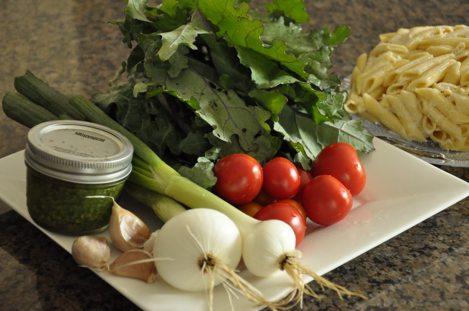 If Music be the Food of Love, Play On Tomato, Kale, Onion, Garlic