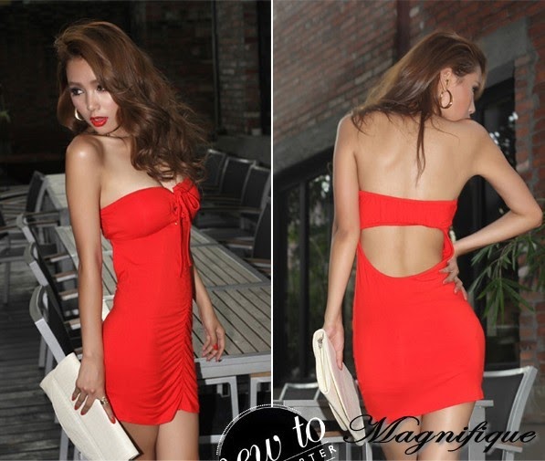 backless tube dress