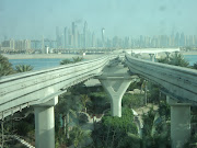 The Dubai skyline, seen from the Palm Monorail train. (dsc )