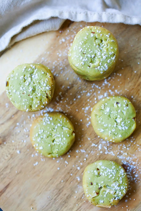 [Japanese Recipes] Matcha Cookies with Almond All Asian Recipes For You
