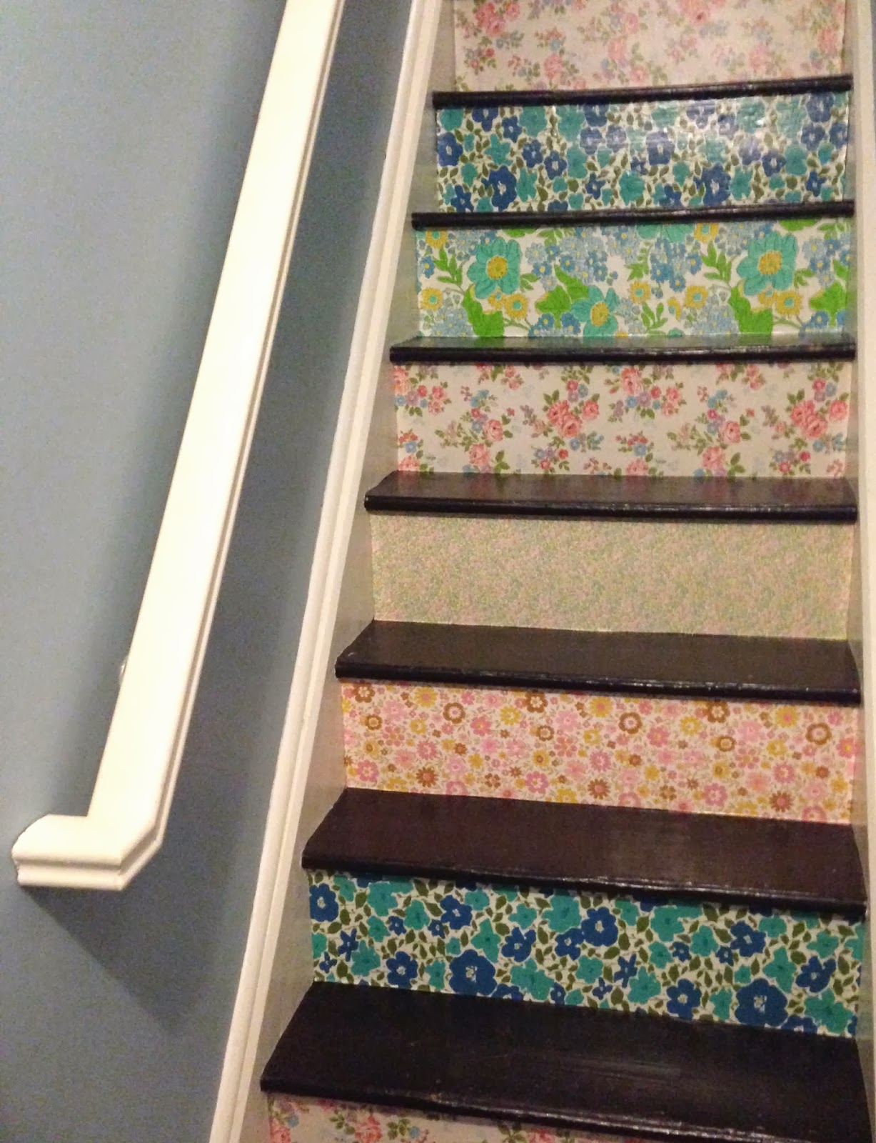 How to wallpaper stairs Ashley Thomas Design