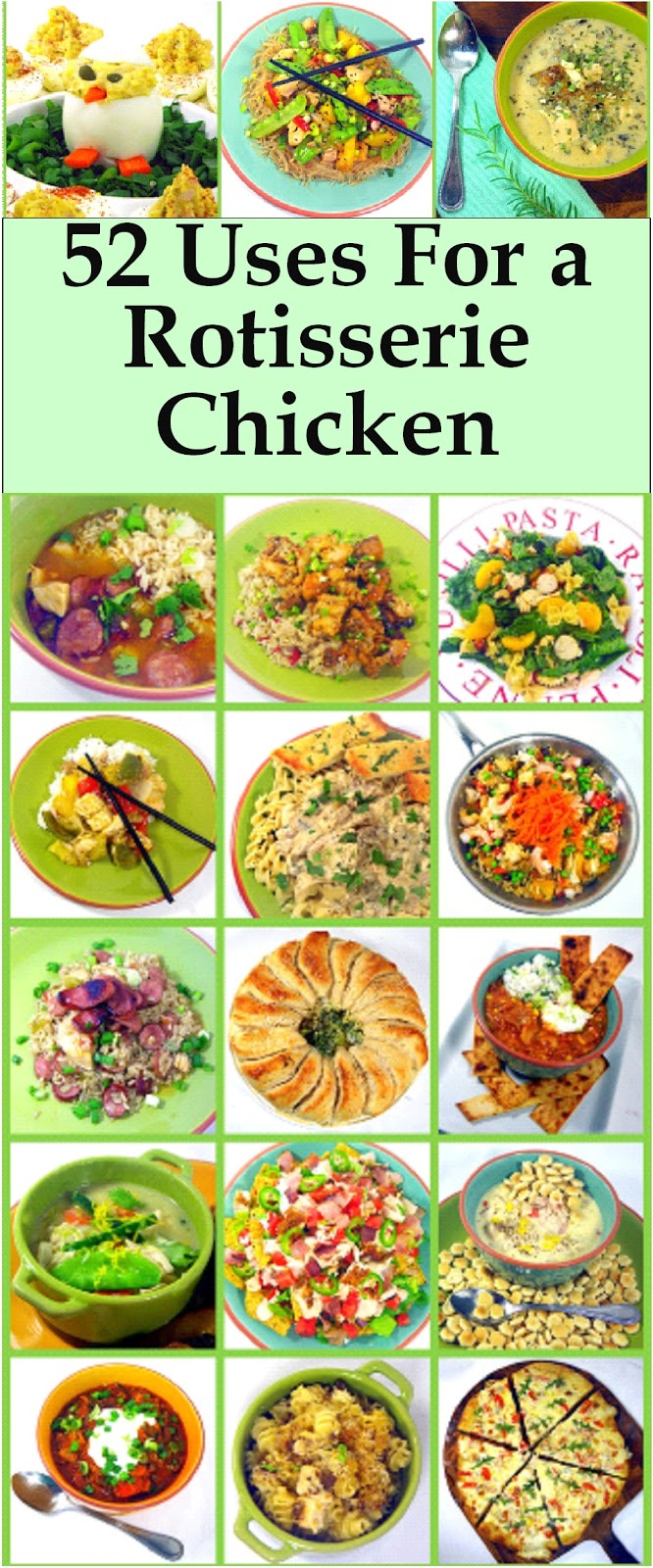 Inspired By eRecipeCards 52 Uses for a Rotisserie Chicken