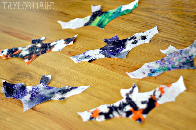 Kids Craft - Halloween Crayon Bats 8
