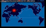 La mappa delle esplosioni nucleari sul pianeta Terra dal 1945