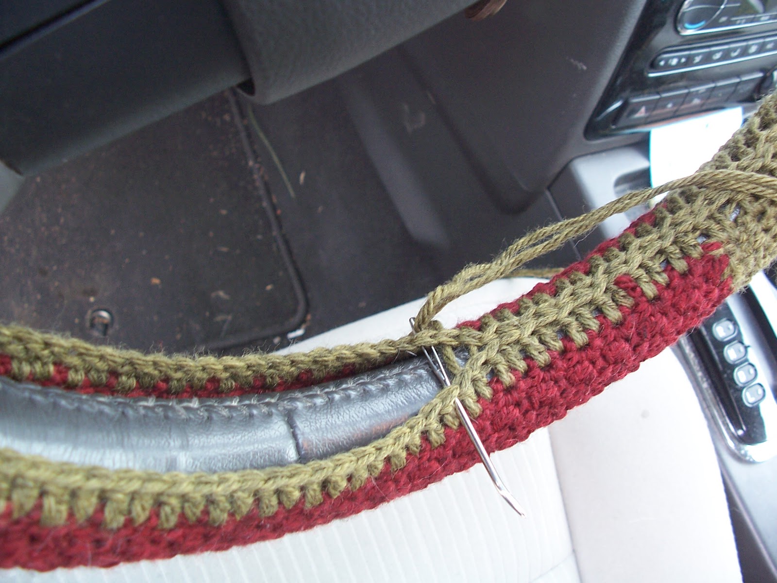 Life gets in the way of my Knitting! Steering Wheel Cover (free pattern!)