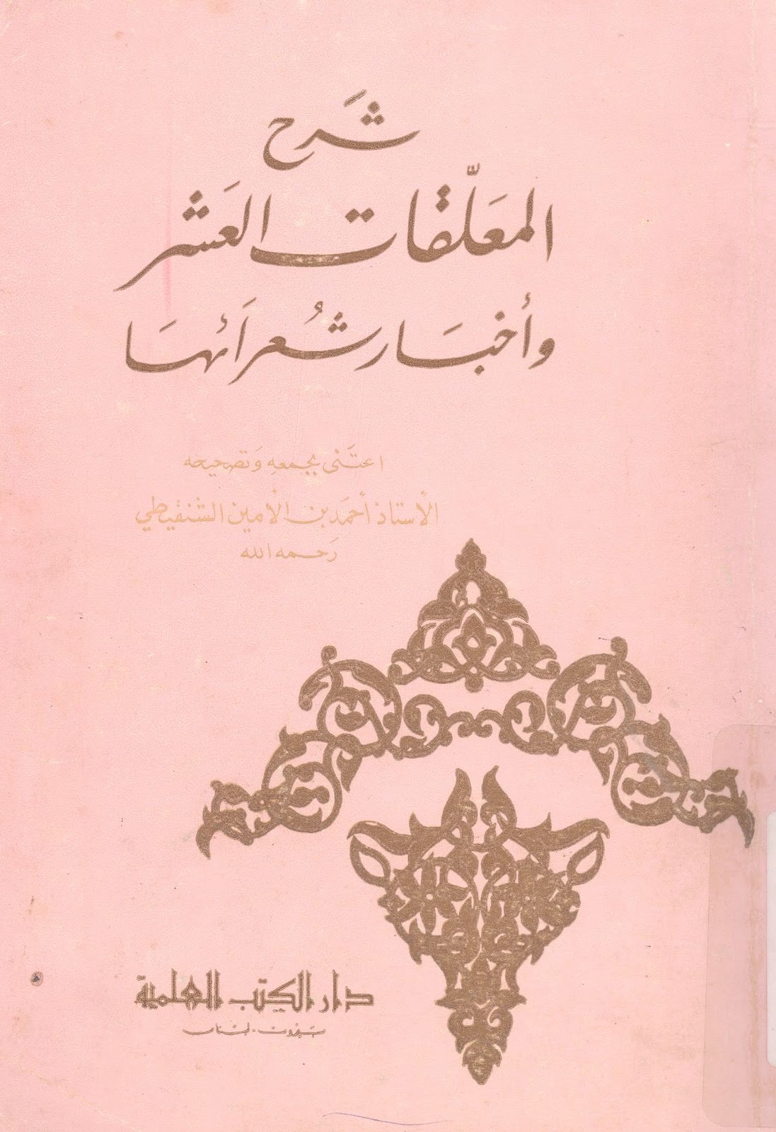 ص163 كتاب ملتقى أهل اللغة شرح المعلقات العشر وأخبار شعرائها