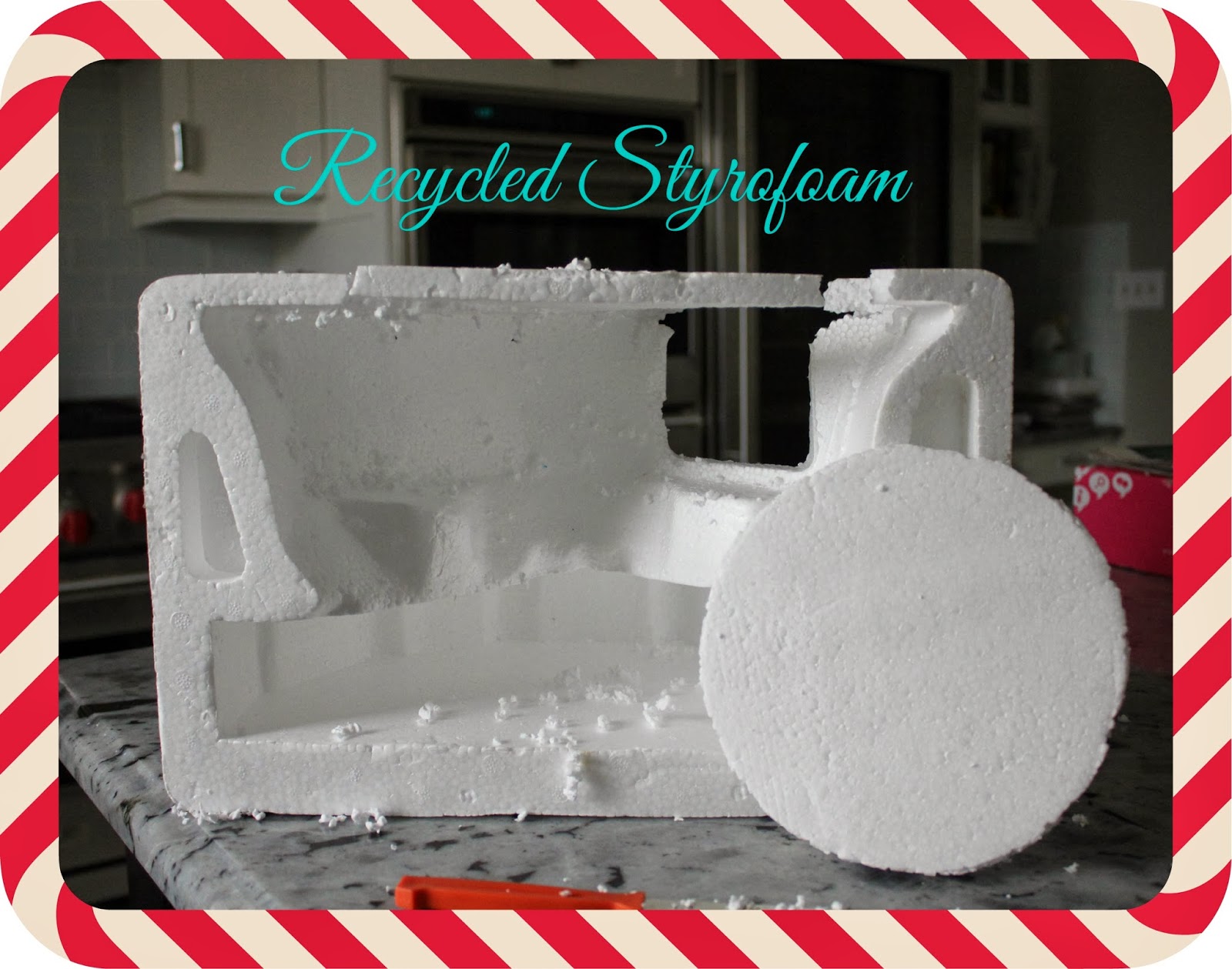 Mint Candy Decorations Made From Recycled Styrofoam