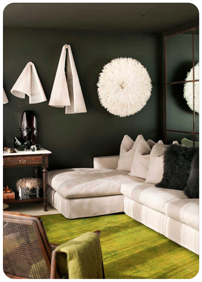 keen on design: Dark Green Walls