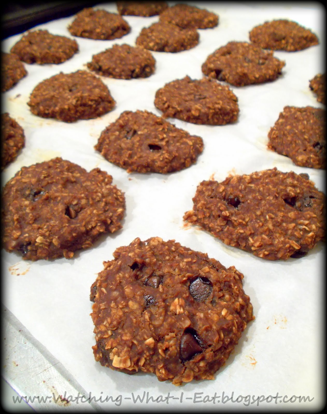 Watching What I Eat PB2 Chocolate Peanut Butter Oat Breakfast Cookies