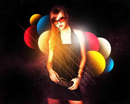stylize model shoot using colorful shapes stylize model shoot using colorful shapes