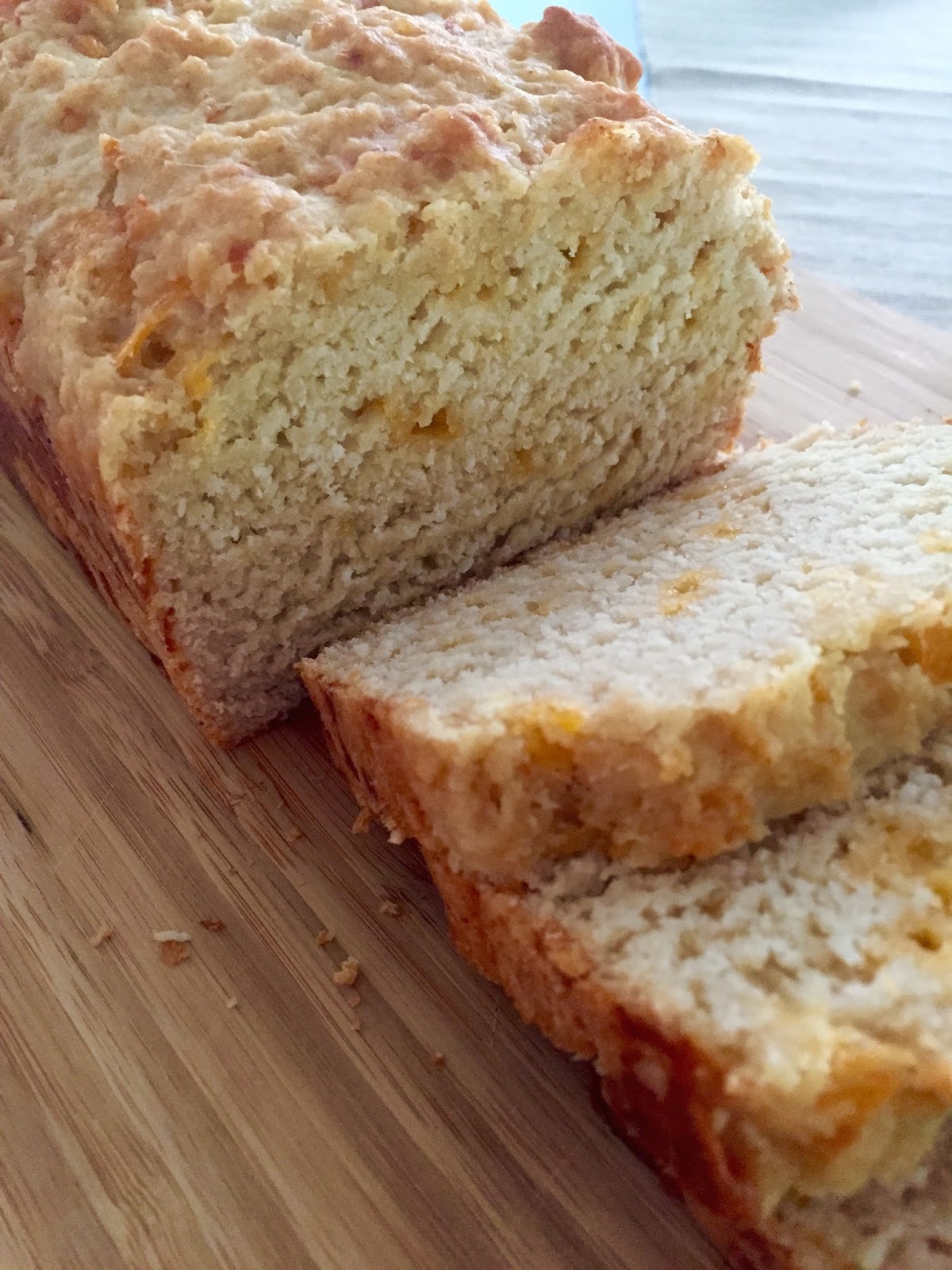 heather & olive garlic cheddar beer bread.