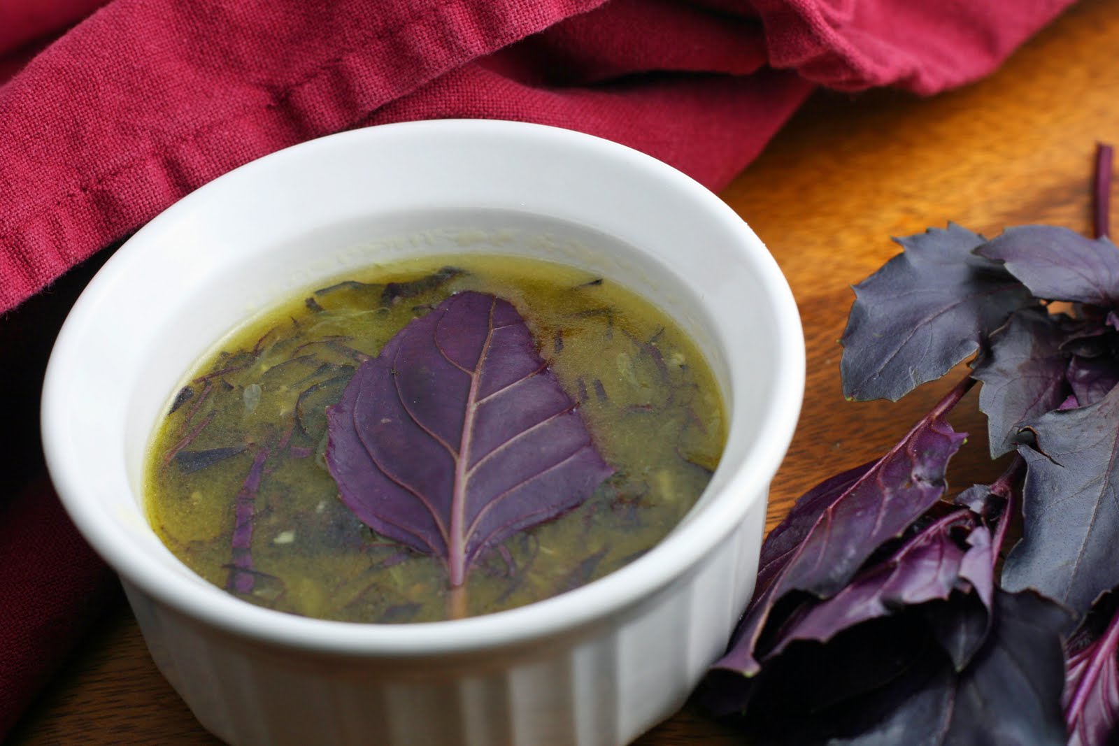 Purple Basil Vinaigrette Coastal Cooking