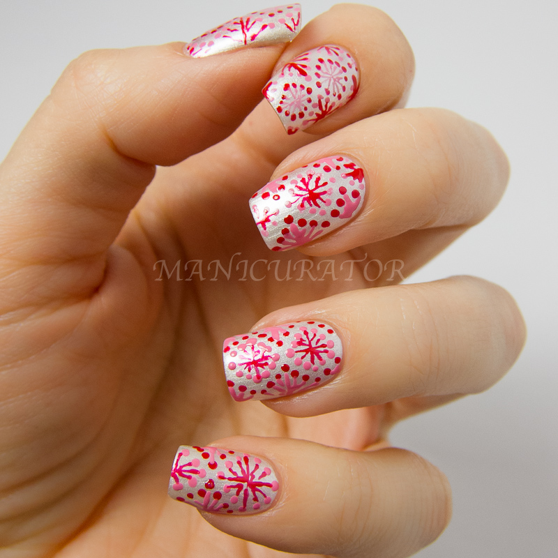 Valentine's Day "wrapping paper" Nail Art Digital Dozen Love and