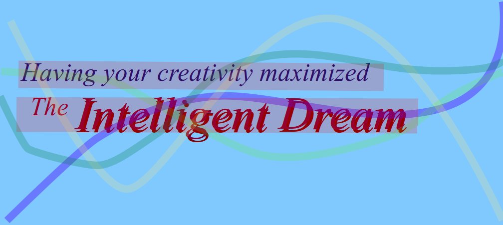 Maximizing your creativity, the Intelligent Dream