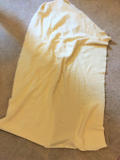 Terrycloth makes a good spa wrap. I found a remnant of terrycloth that was big enough for this spa wrap!
