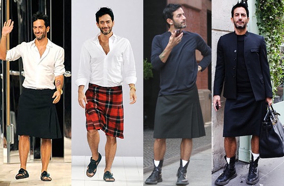 Men In Skirts - Marc Jacobs, Kanye West In Skirts