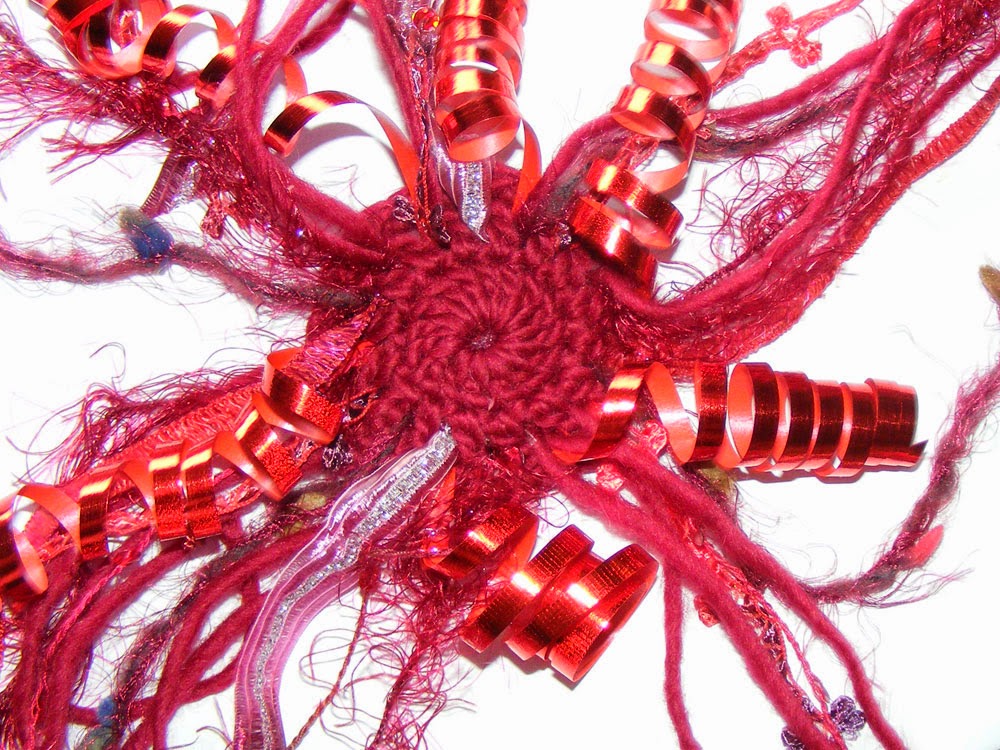 Sooz Jewels Washing machine felted crochet jellyfish pin cushion