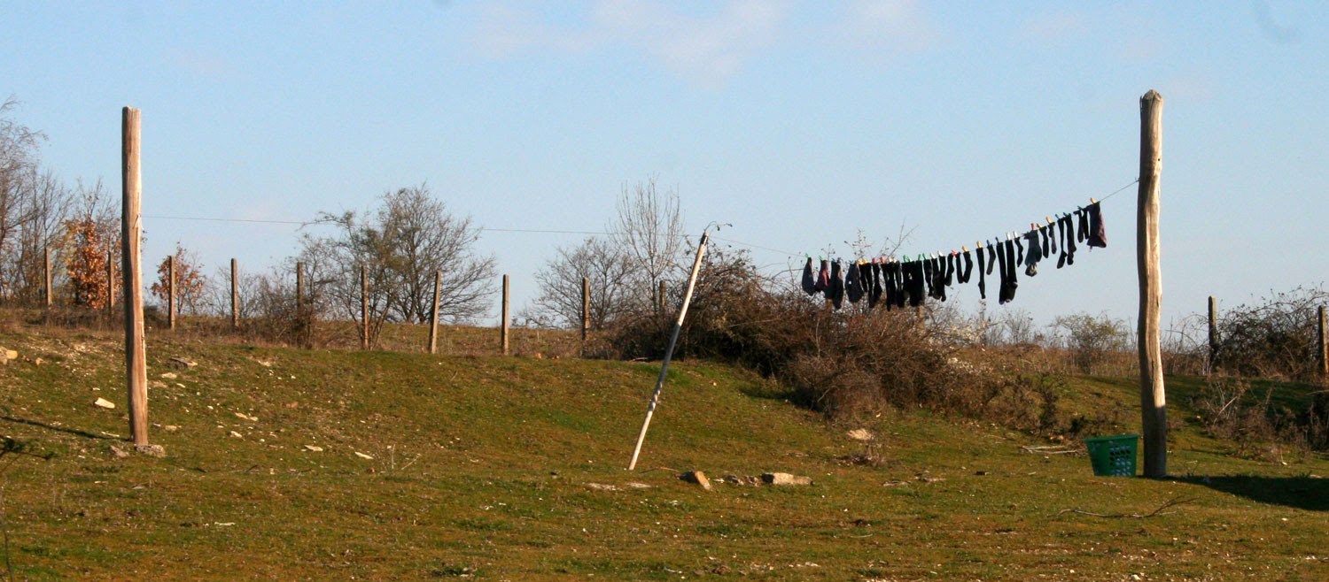 Hung up washing Hung up washing
