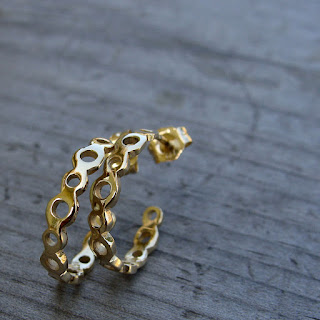 recycled gold earrings