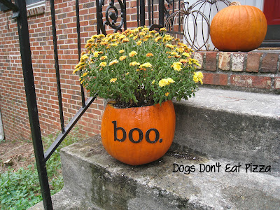 Fall pumpkin planters - DogsDontEatPizza.com