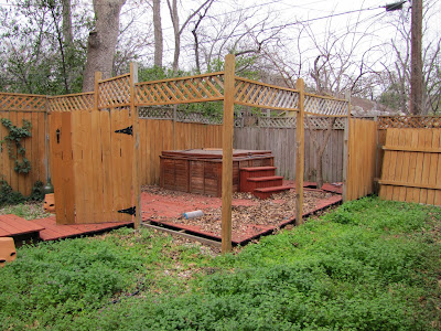 Mad for Mid-Century: Done: Remove Fence Around Hot Tub