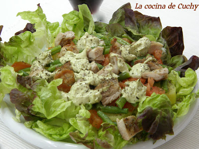 Ensalada De Pollo Con Mayonesa Al Pesto
