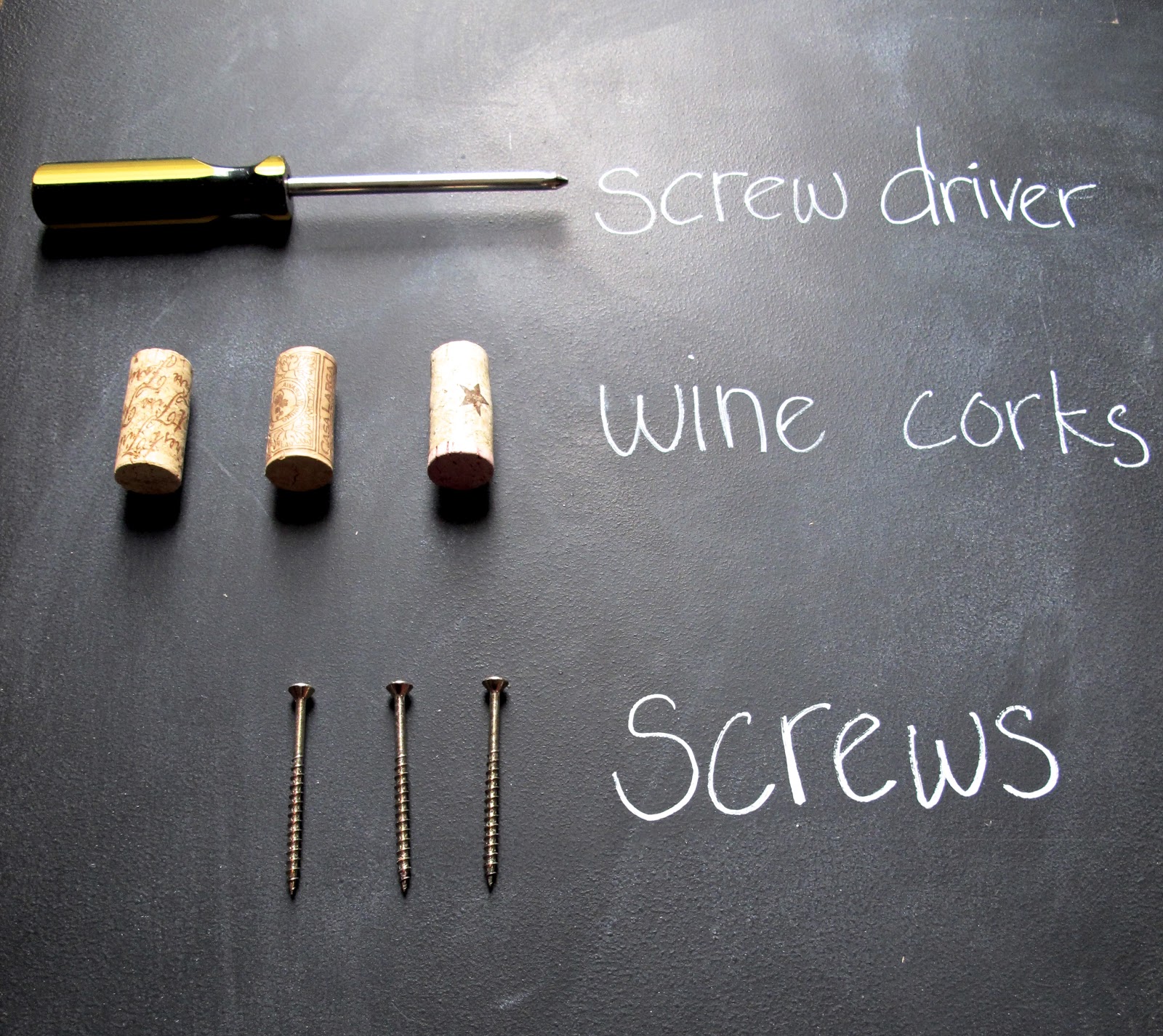 maya*made diy cork peg chalkboard