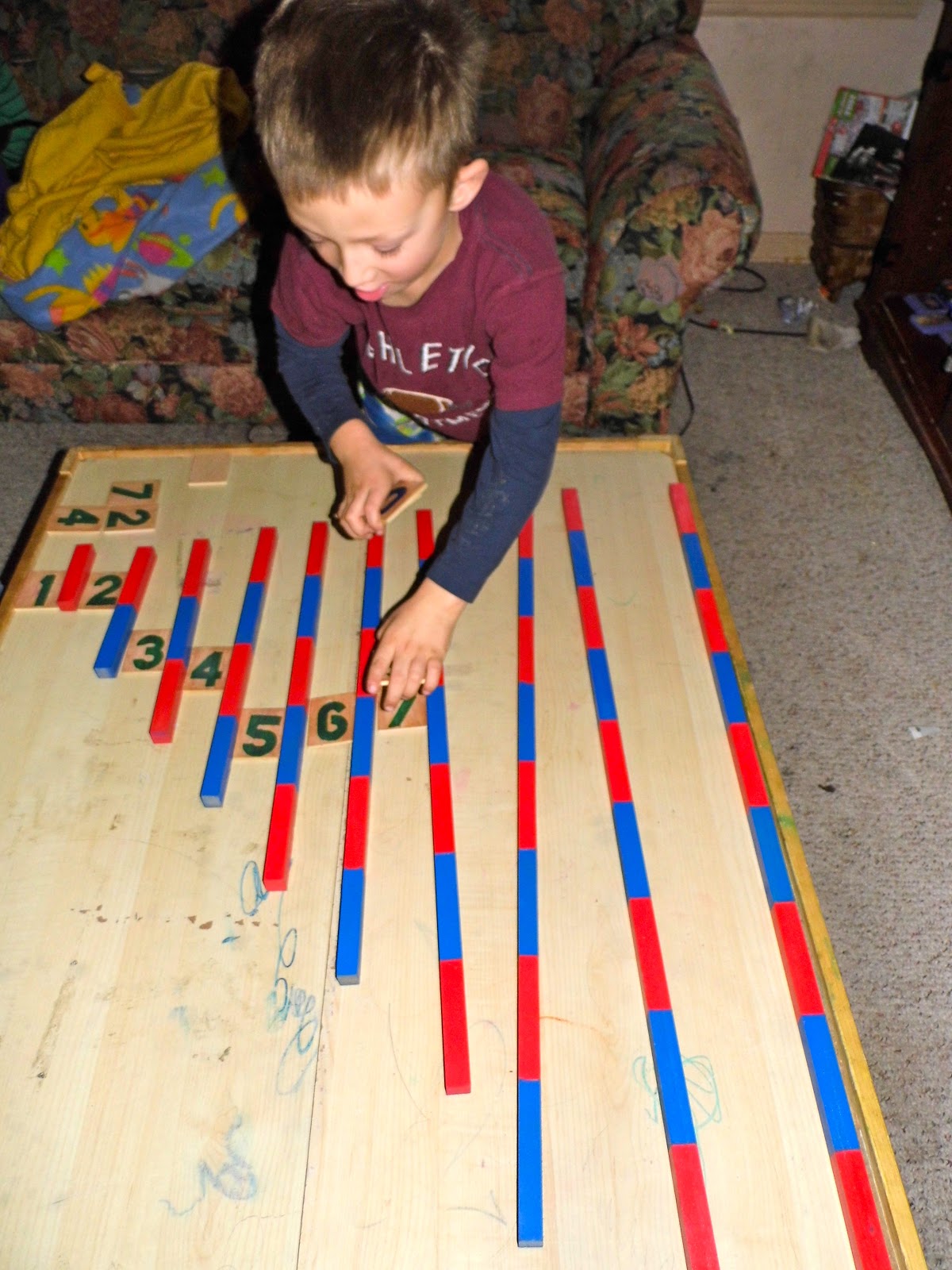 Easy DIY Montessori Number Rods