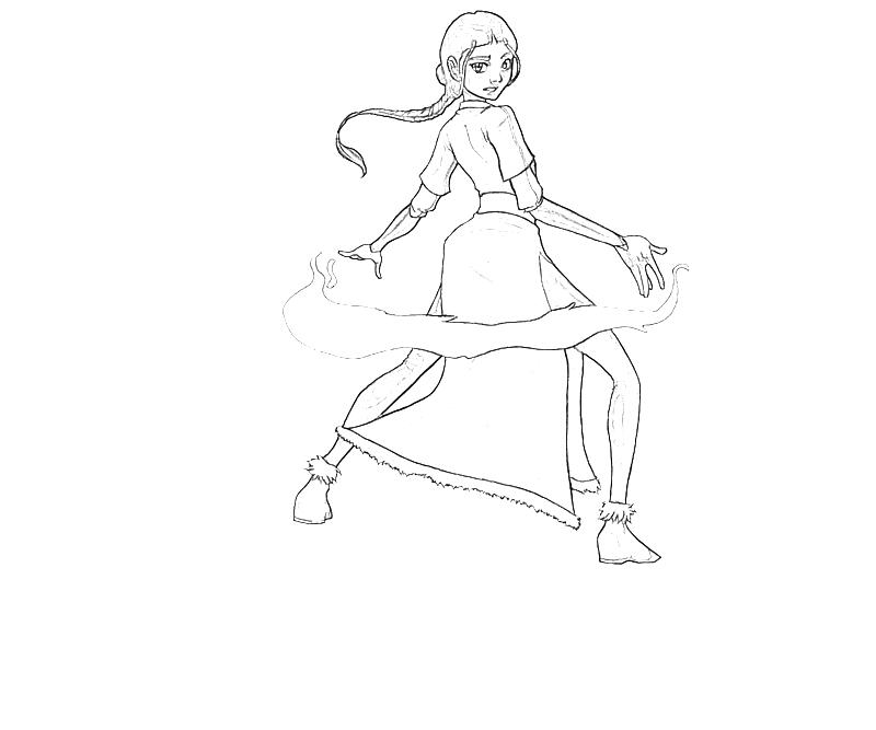 Printable Avatar Katara Power Coloring Pages printable-avatar-katara-power-coloring-pages
