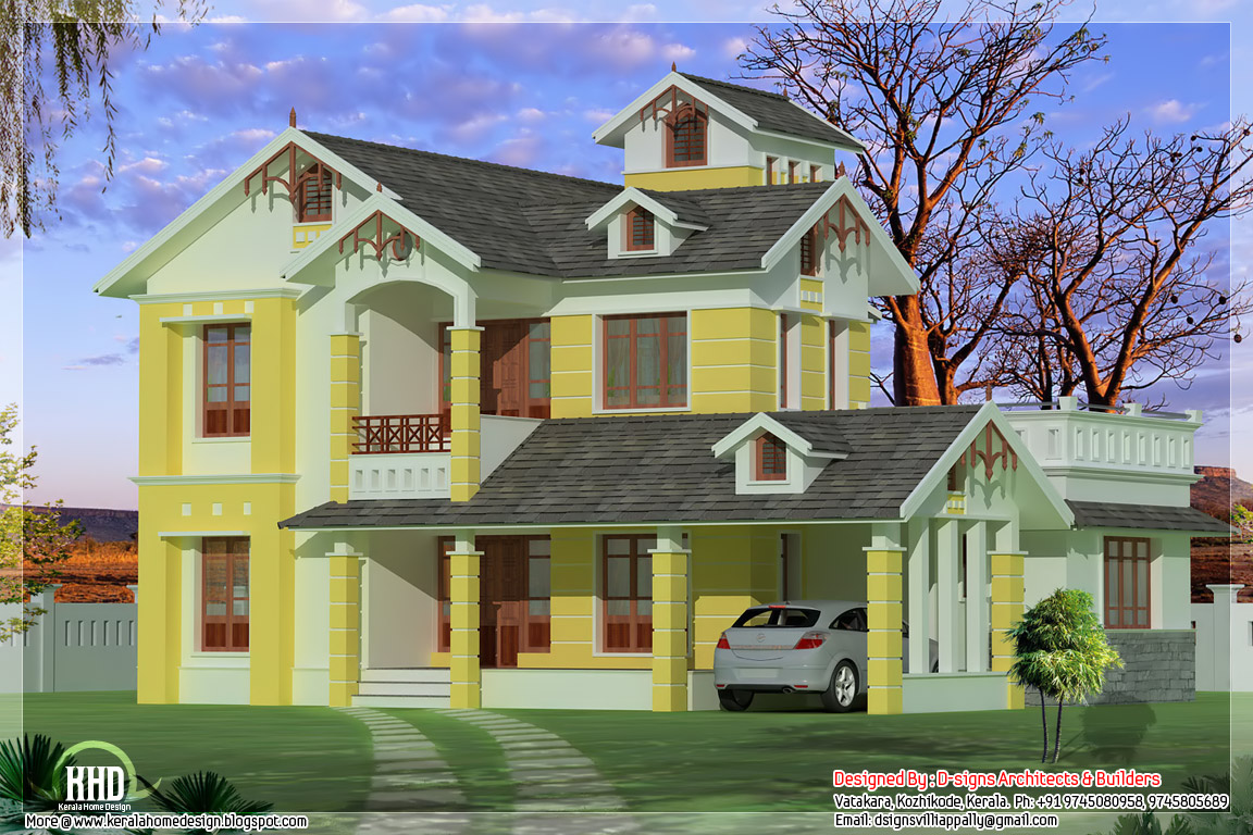 3 bedroom luxurious small villa Kerala home design and floor plans
