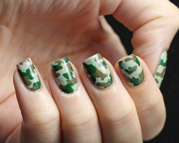 copycat claws camo nail art &