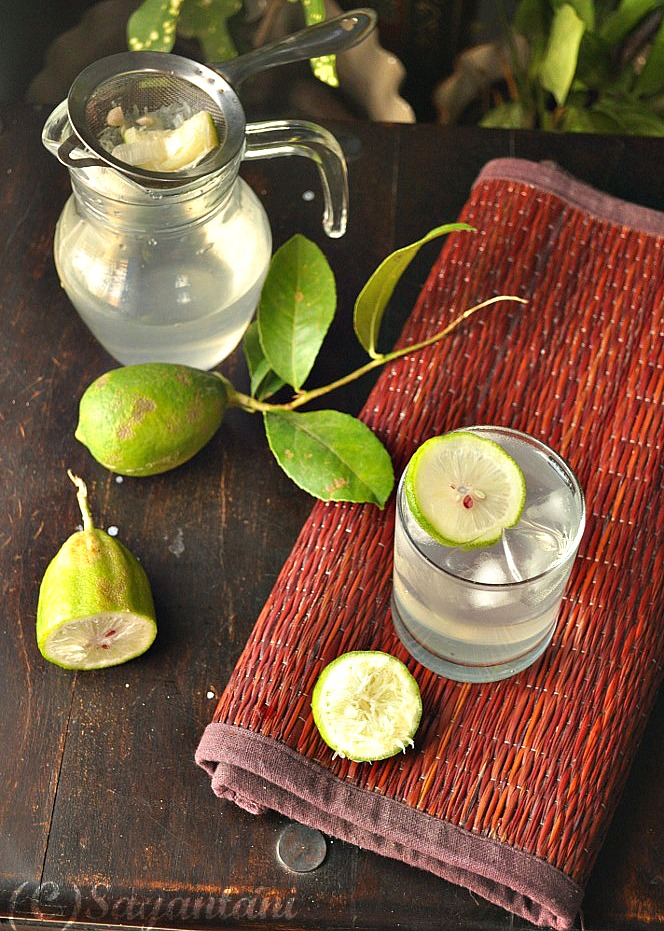 Lebu’r Sharbot, Gandhoraj lebu die (Bengali Lemonade) A Homemaker's Diary