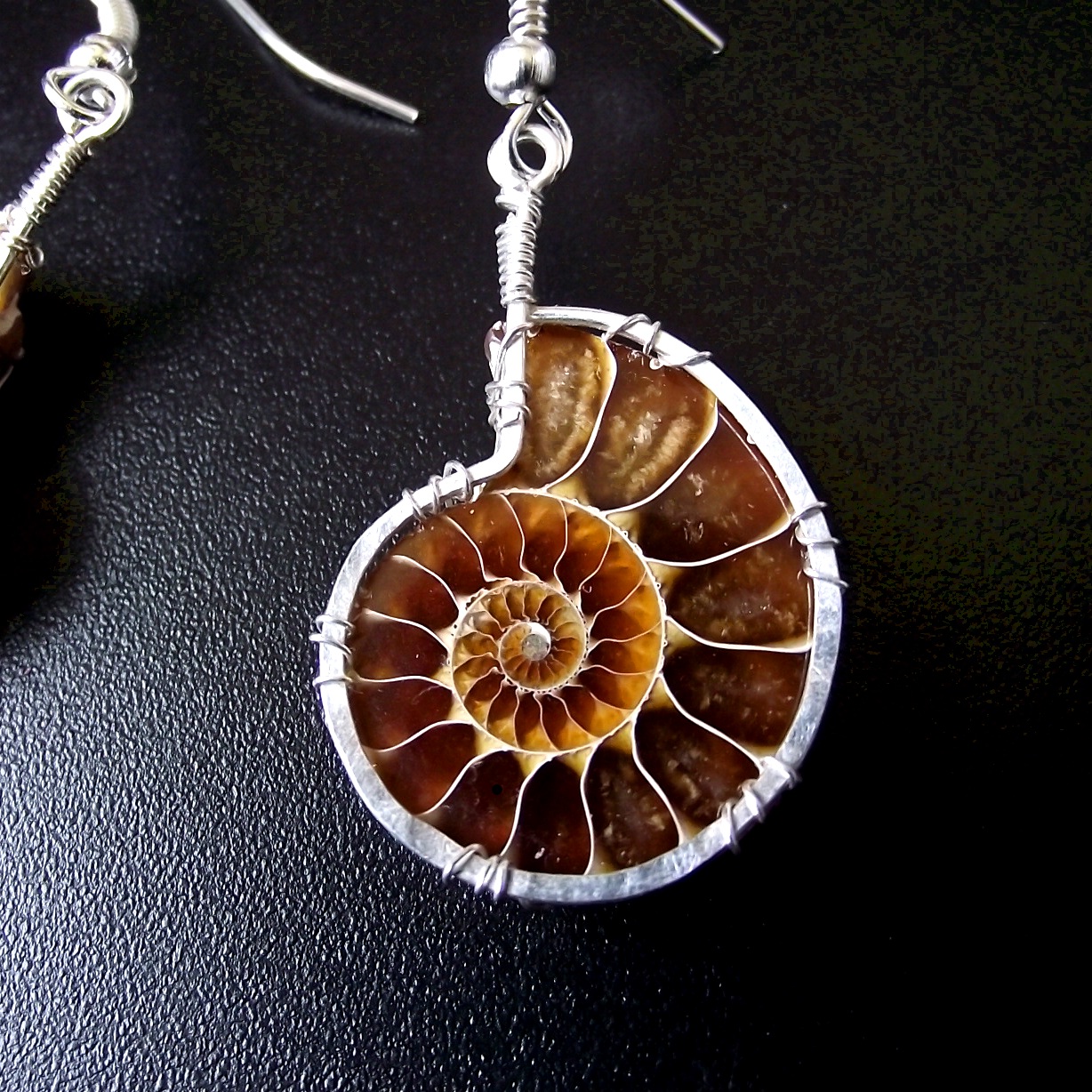 Amonite fossil jewellery sets GERMIA Autorské šperky