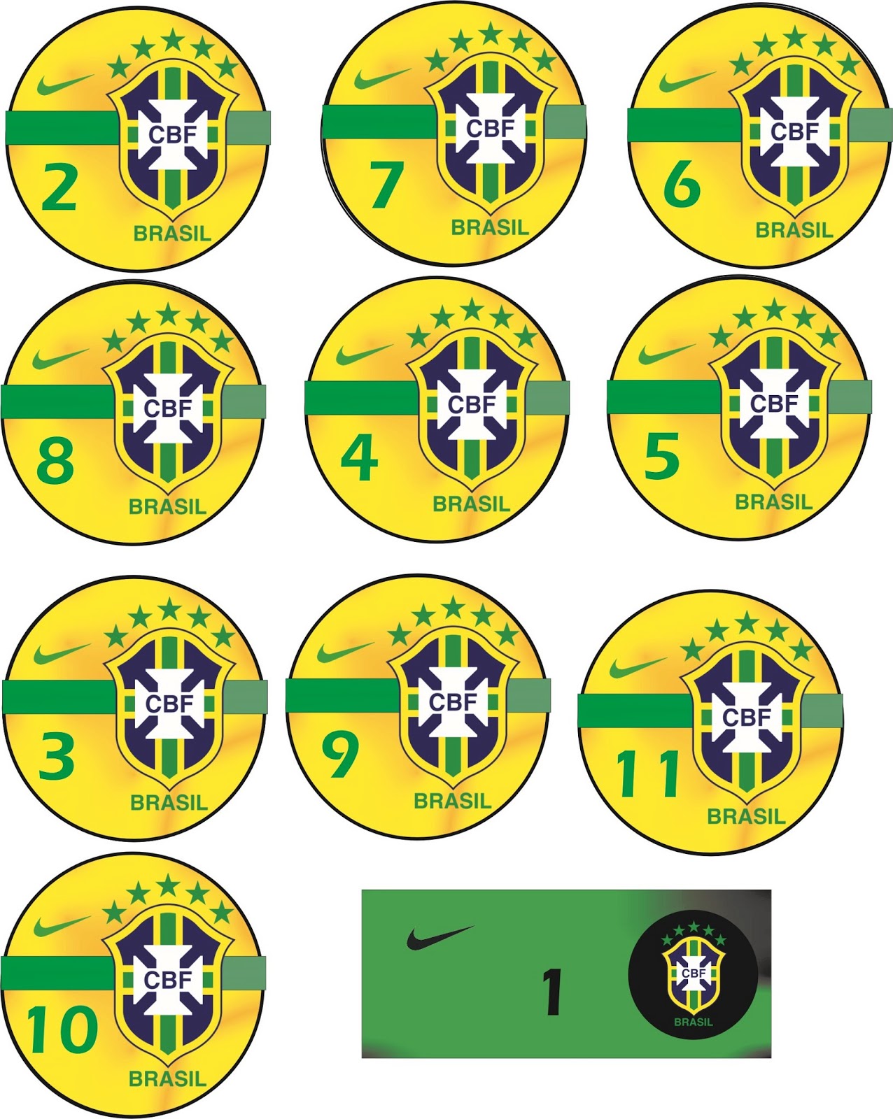 1 Jogo / Time / Seleção de Futebol de Botão Brasil