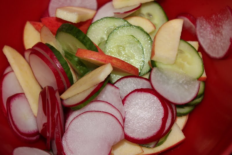 Generation Y Foodie Radish, Cucumber and Apple Salad