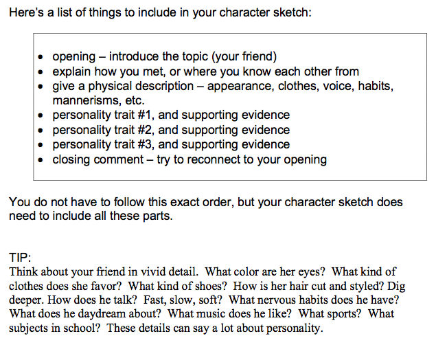 writing a character sketch essay how to write a character character sketch essay