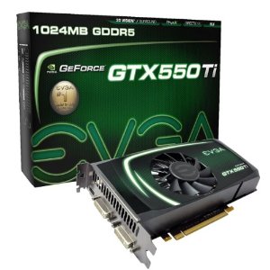 EVGA GeForce GTX 550 Ti FPB 1024 MB GDDR5 PCI Express 2.0 2DVI/Mini-HDMI SLI Ready Graphics Card, 01G-P3-1556-KR