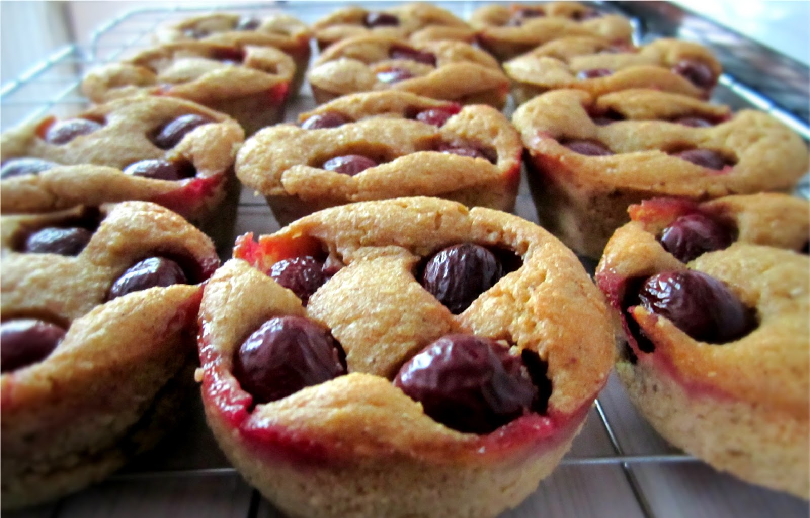 Haferflocken Joghurt Muffins mit Kirschen