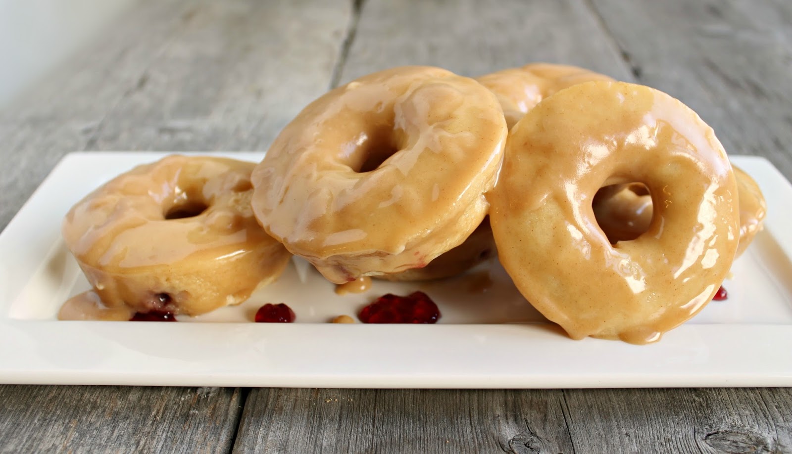 Hungry Couple Baked Peanut Butter and Jelly Doughnuts
