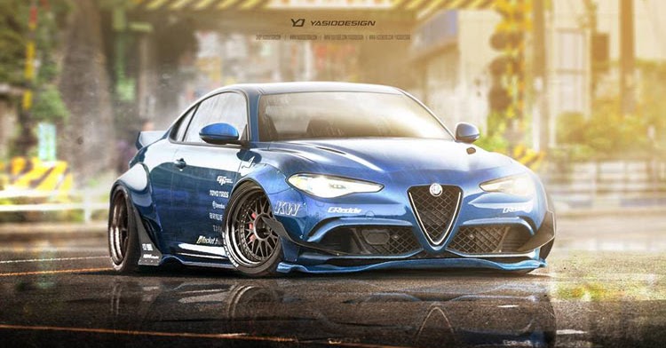 Alfa Romeo Giulia Loses Two Doors Gains Wide Body Kit