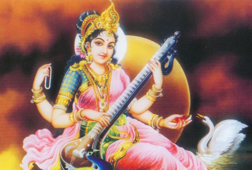 Saraswati puja english project picture