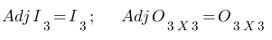 Adjoint-of-identity-and-null-matrix
