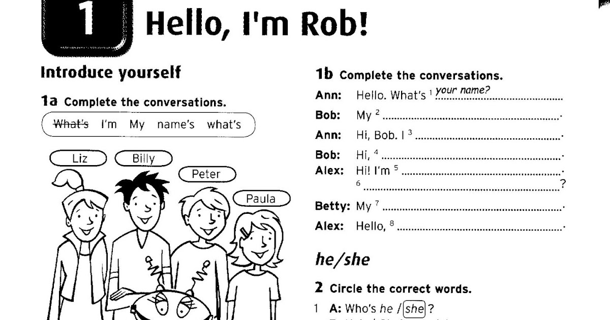 Introduce yourself homework image