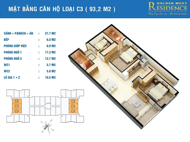 Căn hộ 93 m2